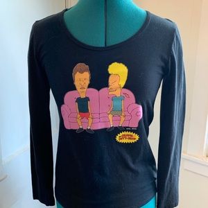 90s Beavis and Butthead Long Sleeve Tee